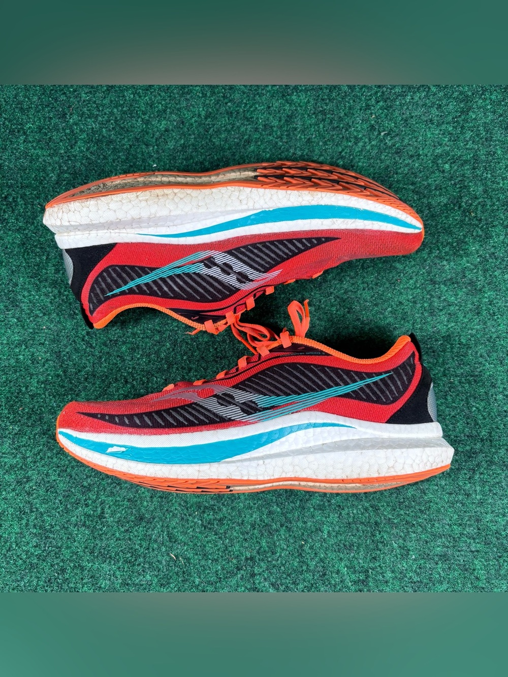 Saucony Endorphin Speed 2 Orange Black Mens US Size 10